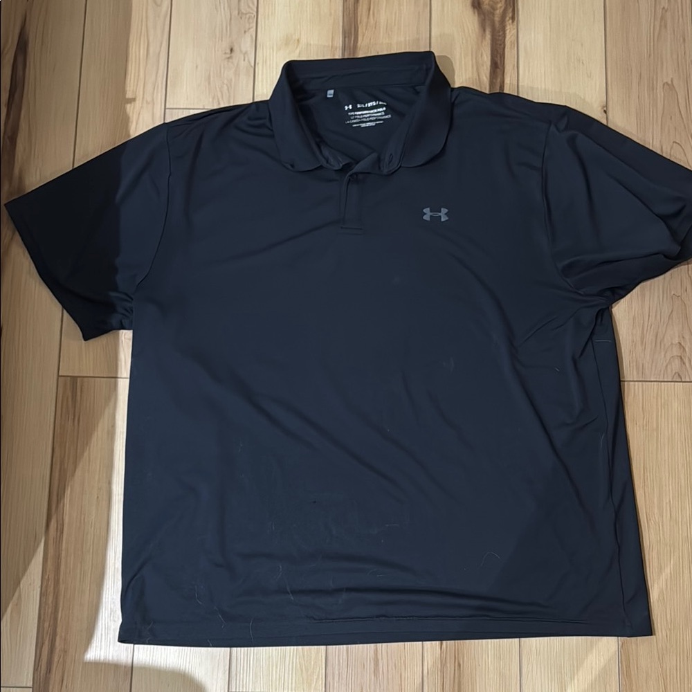 Under Armour Black Polo Shirt with Performance Fabric
